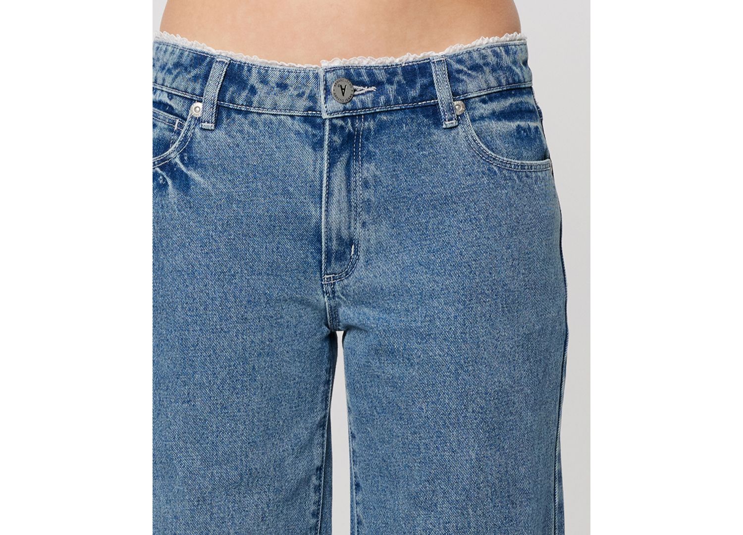 Women's Selena Lace Wide-Leg Baggy Jeans