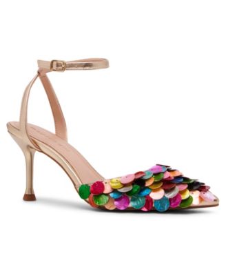 Women's Flora-S Pailette Embellished Pointed Toe Two-Piece Pumps