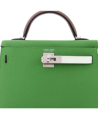 Kelly 20 Handbag Tricolor Epsom with Palladium Hardware