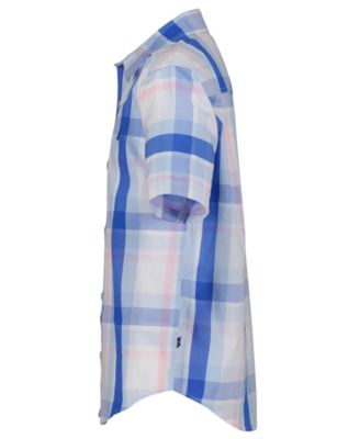 Boys' 8-20 Americana Plaid Short-Sleeve Woven Shirt