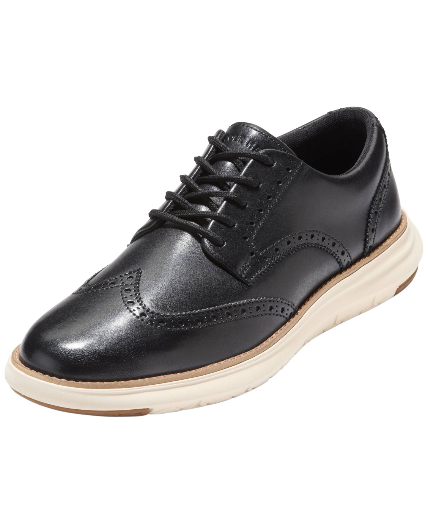Мужские туфли Cole Haan Grand Remix Wing Lace-Up Oxford, цвет: Чёрный — фото 5