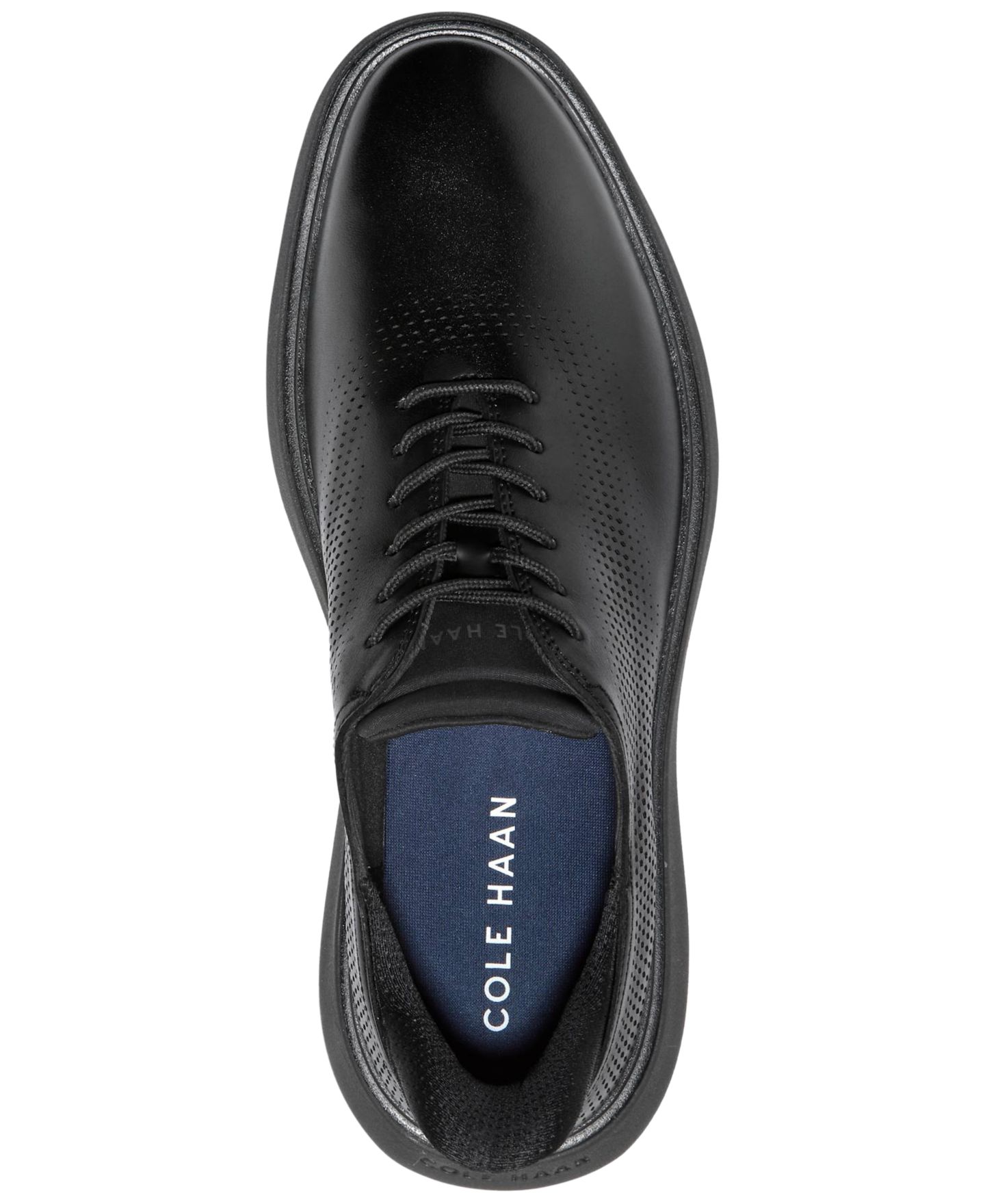 Мужские туфли Cole Haan Grand Phaze Laser Quick-On Lace-Up Oxford, цвет: Чёрный — фото 3