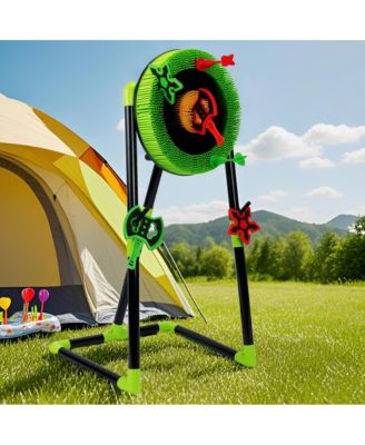 Axe & Dart Throwing Game Set with Target Board for Backyard Parties