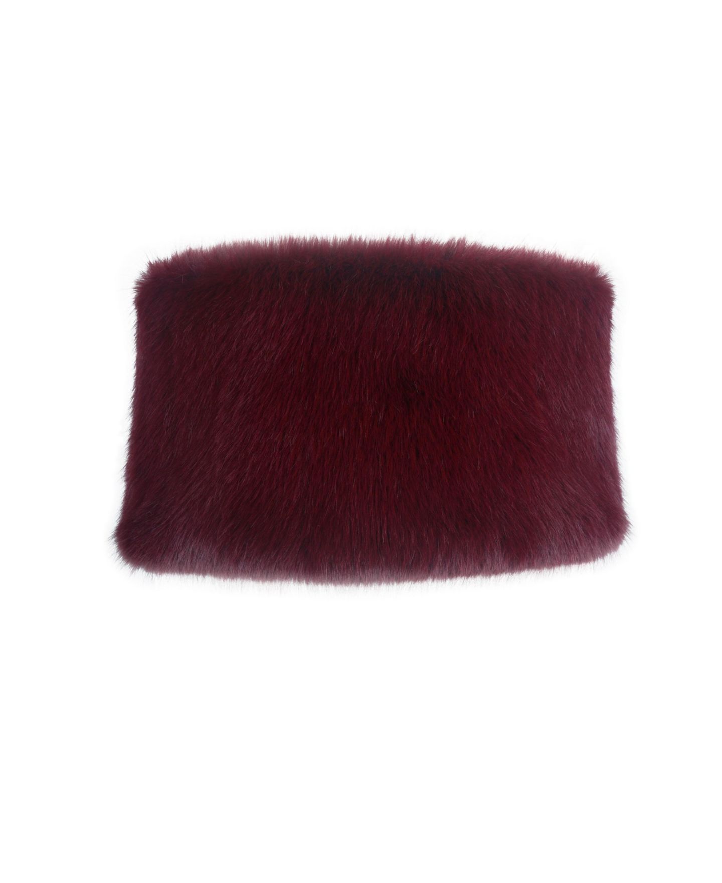 Женский топ Miss Circle Darla Burgundy Faux Fur Off-Shoulder Cropped, цвет: Бордовый — фото 8