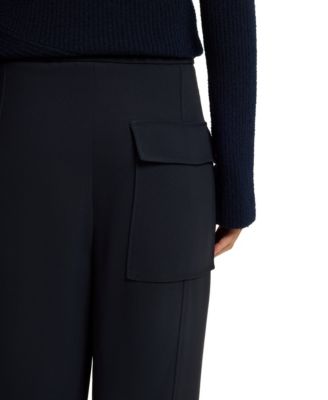 BOSS by Women's Wrinkle-Resistant Crepe Relaxed-Fit Pants