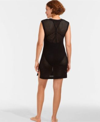 Women's Open Knit Cover-up Dress