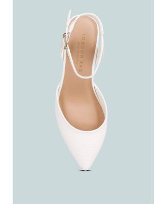 Womens Hyatt Metallic Sling Block Heel Sandals