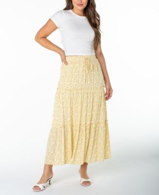Juniors' Tiered Maxi Skirt