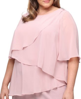Plus Size Crew Neck Sheath Dress