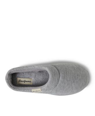 Women's Lacey Rib Knit House Shoe Clog Slipper