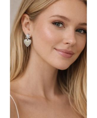 Bloom Heart Drop Earrings