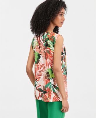 Women's Pleated Keyhole Top