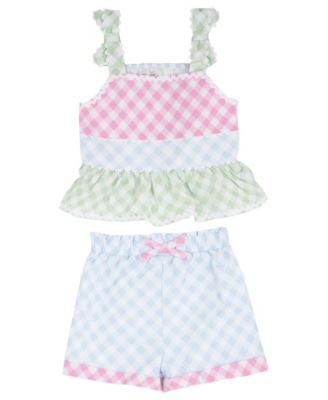 Girls' 2T-6X Tiered Tank Top and Pants, 2-Piece Set