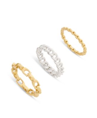 Two-Tone Signature C Mixed Chain Ring Set