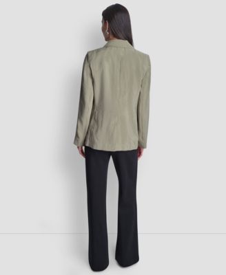 Women's Peak Lapel Collar Sueded Fuji Blazer