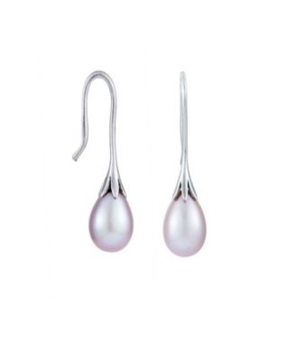 Belle de Mer Cultured Freshwater Pearl 7-8 mm Wire Earrings in Sterling Silver - Gray 159$
