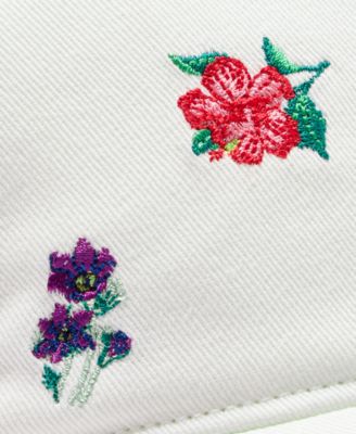 Flower Show Scattered Flowers Embroidered Baseball Cap