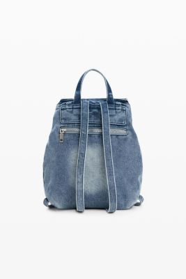Women's Small Denim Charms Backpack