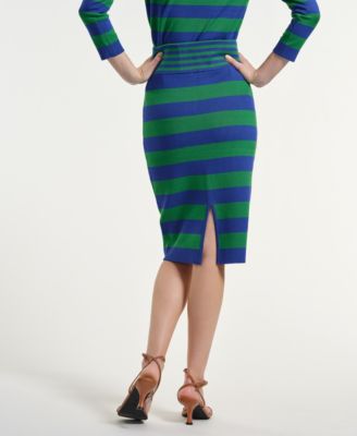 Women's Striped Pull-On Skirt