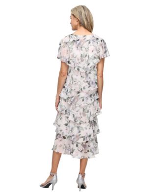 Women's Printed V-Neck Dress