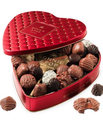 Valentine's Day Chocolate Truffle Gift Heart Tin, 26-Pc.