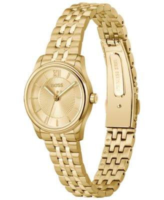 Women's Graceful Mina Quartz Ionic Plated Thin Gold Steel Watch, 25mm