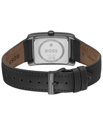 Men's Principle Dress Multi Quartz Multi Black Leather Watch, 42.5mm