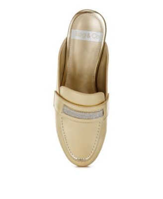 Womens Piscola Rhinestones Slip On Mules