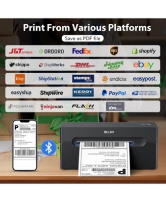 Bluetooth Thermal Label Printer, Wireless 4x6 Shipping Label Printer for Small Business, Support Android, iPhone and Windows, 1 pack