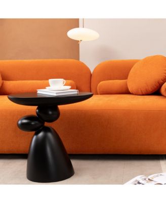Modern Minimalist Fiberglass End Table for Living Room and Bedroom Decor