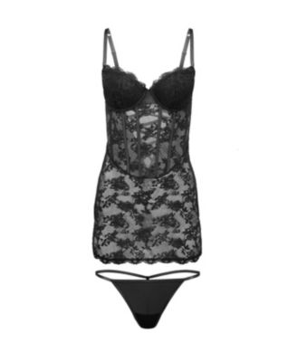 Adore Me Women's Brielle Babydoll & G-String Set Lingerie - Macy's