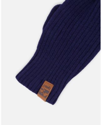 Kids Unisex Ribbed Knit Mittens