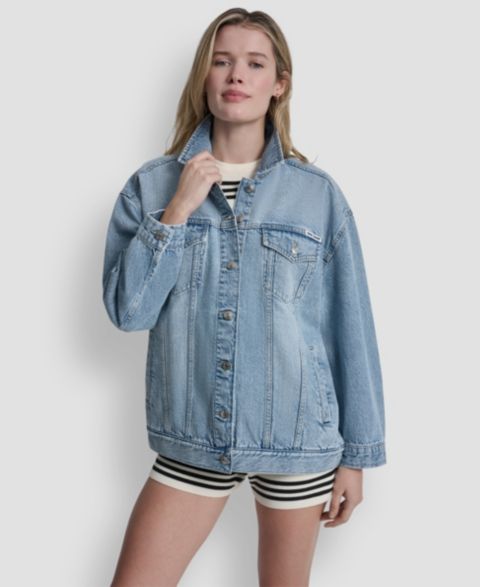 Женские куртки DKNY Jeans Denim Oversized Trucker Jacket
