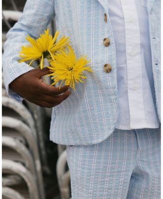 Little and Big Boys' Organic Classic Seersucker Suit Jacket
