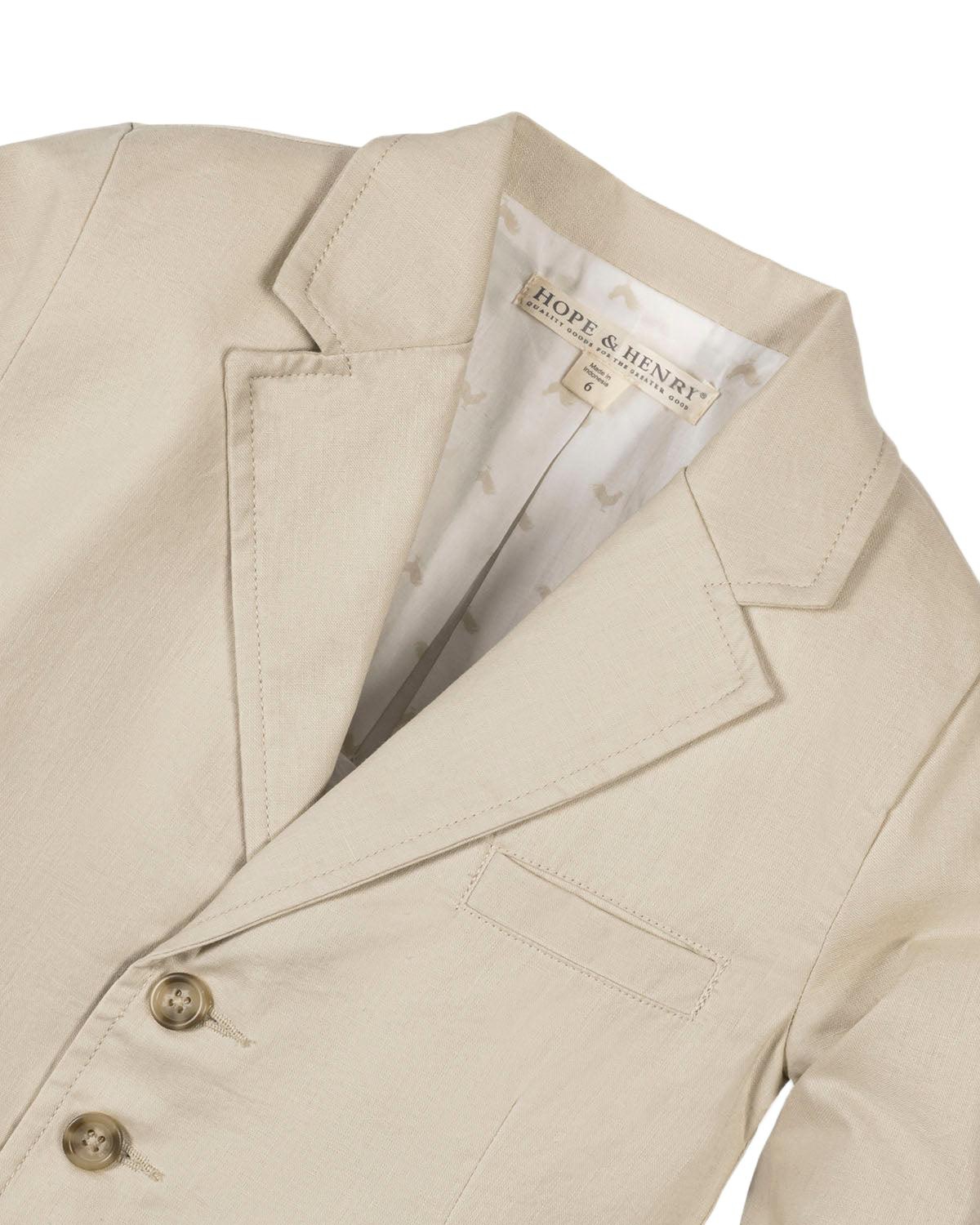 Hope & Henry Little and Big Boys' Linen Suit Jacket