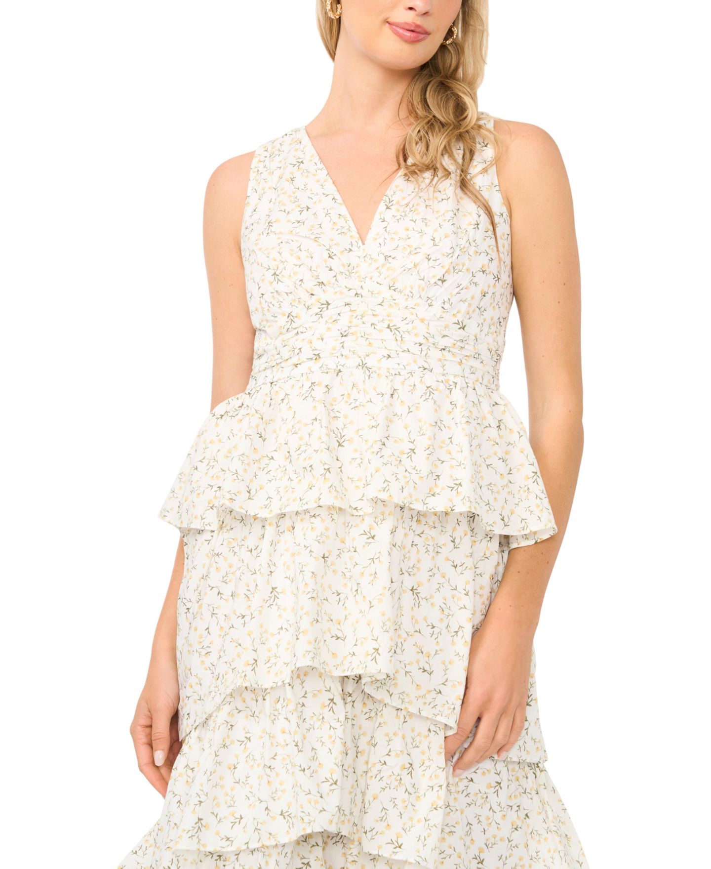 Женское платье 1.STATE Cascading V-Neck Ruffle Maxi — фото 2