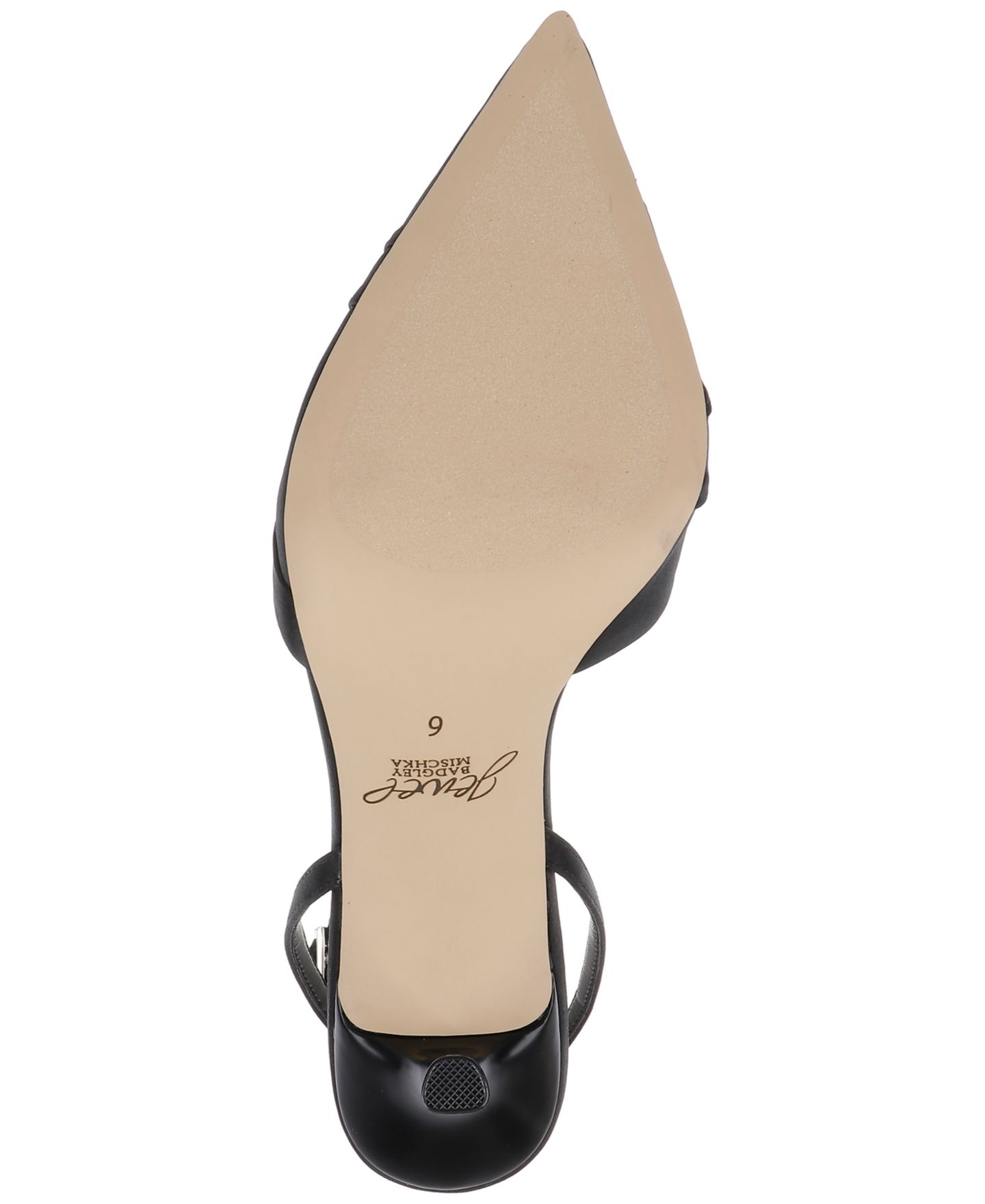 Женские туфли Jewel Badgley Mischka Parklyn Pointed Toe Evening Pumps, цвет: Чёрный атласный — фото 5