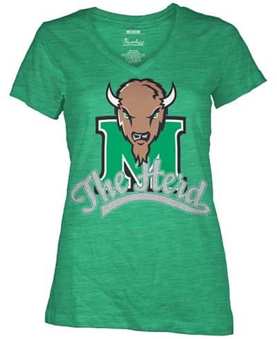 Royce Apparel Inc Women's Marshall Thundering Herd Sim Glitter T-Shirt