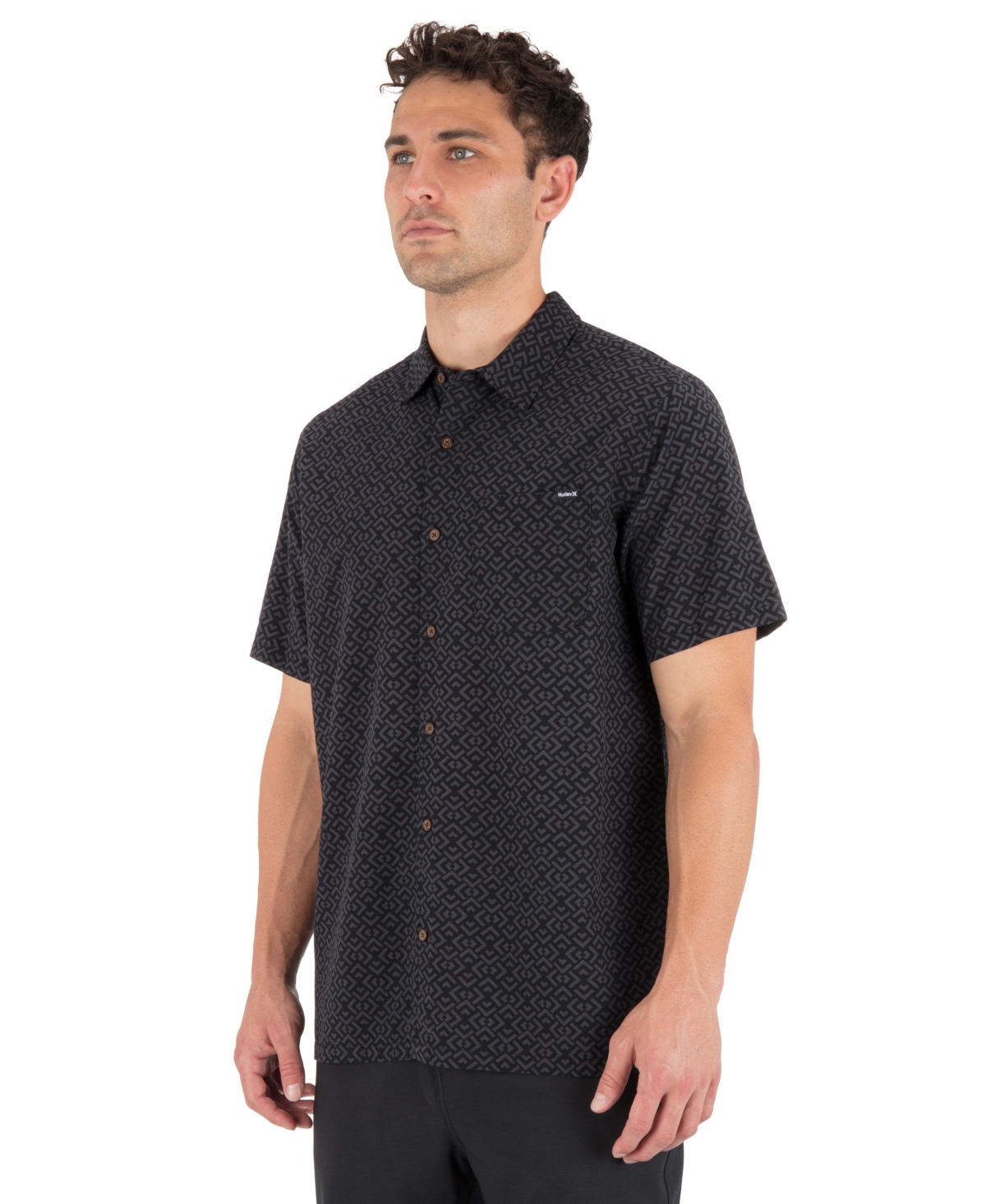 Hurley Men's Relaxed-Fit Point Collared Shirt