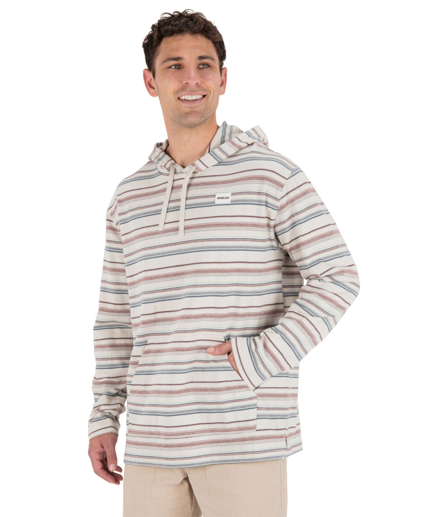 Мужской свитшот Hurley Regular-Fit Hooded Poncho, цвет: Кремовый — фото 3