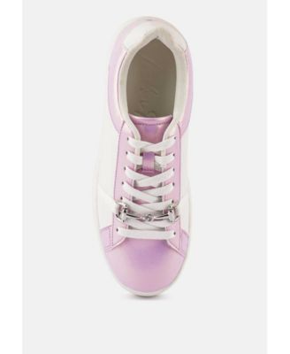 Women Nemo Contrasting Metallic Faux Leather Sneakers