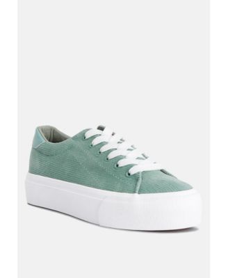 Womens Hyra Solid Flatform Canvas Sneakers