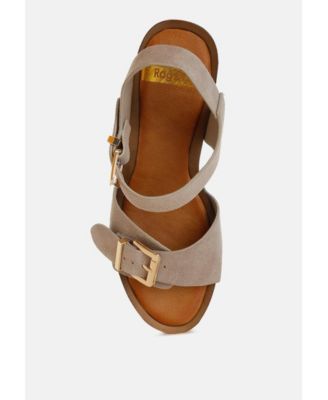 Womens Lhasa Real Suede Leather Clog Sandals