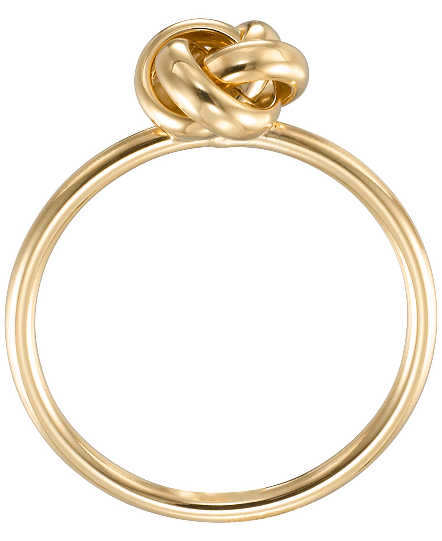 High Polished Loveknot Ring in 10k Yellow Gold