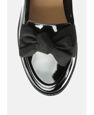 Womens Bowberry Bow Tie Patent Loafers