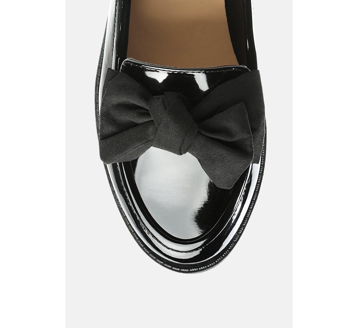 London Rag Bowberry Bow-Tie Patent Loafers