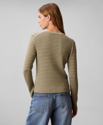 Women's Striped Long-Sleeve Sweater