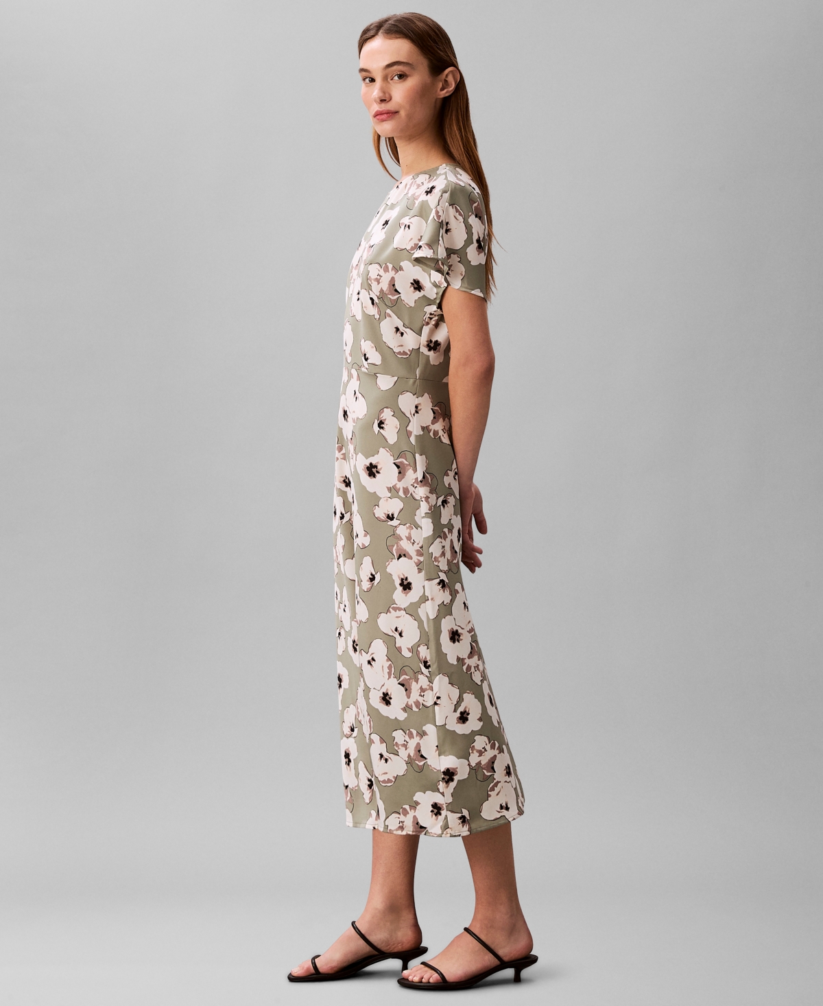 Calvin Klein Women's Crewneck Midi Dress