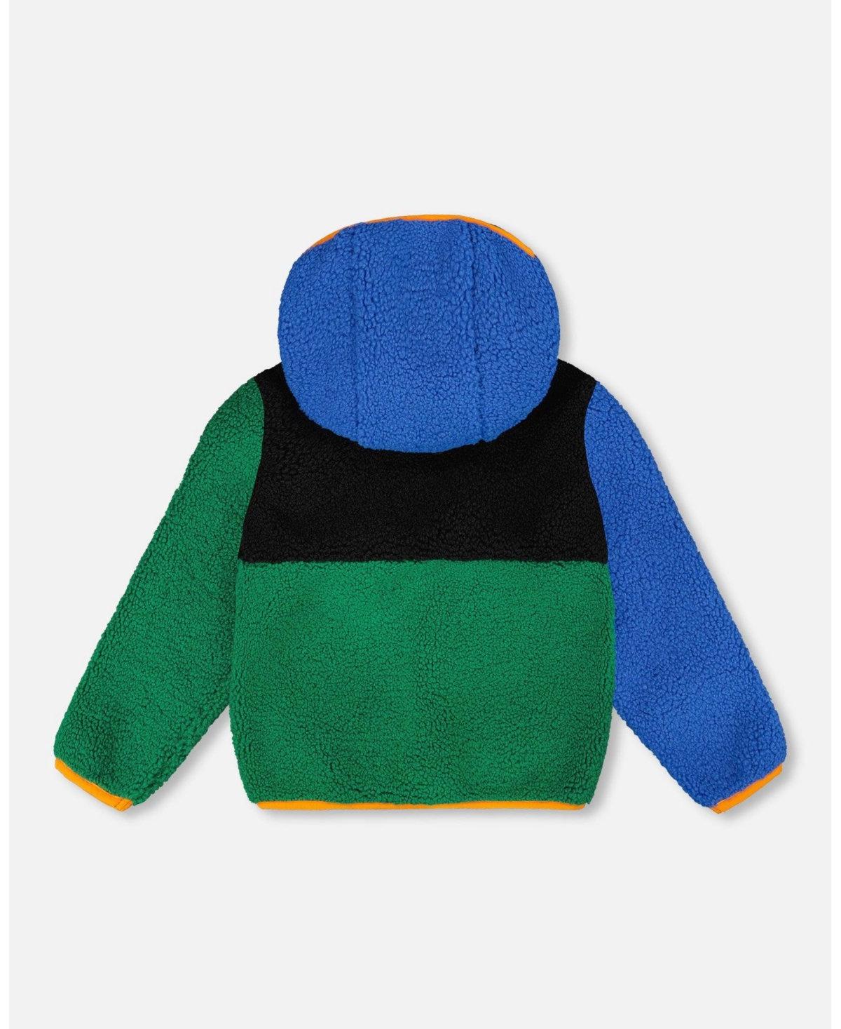 Deux par Boys Sherpa Jacket Blue Colorblock