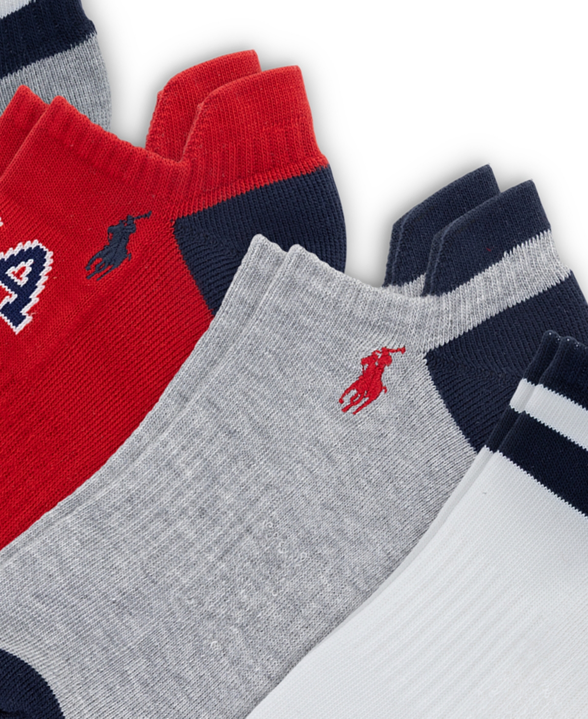 Polo Ralph Lauren Men's Usa Logo Low-Cut Socks, 6-Pack